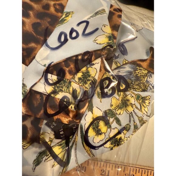 WHBM Reversible Leopard & Floral Satin Blouse Top XL Ultimate Tank cottage core - Picture 14 of 14